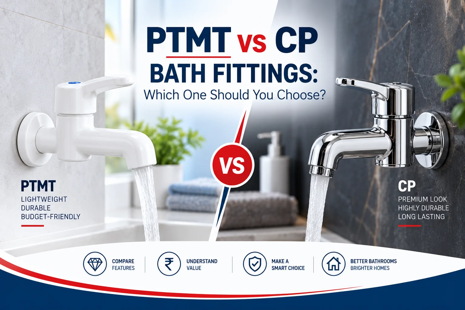 PTMT vs CP Bath Fittings: Which One Should You Choose?