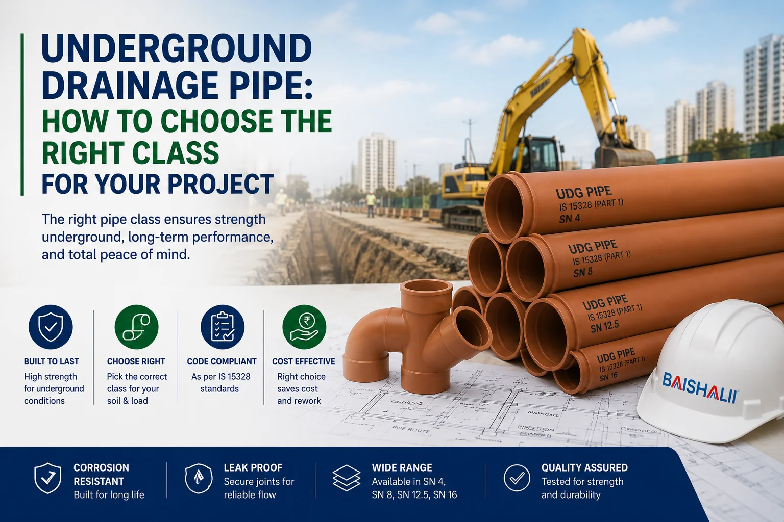 Underground Drainage Pipe: How to Choose the Right Class for Your Project