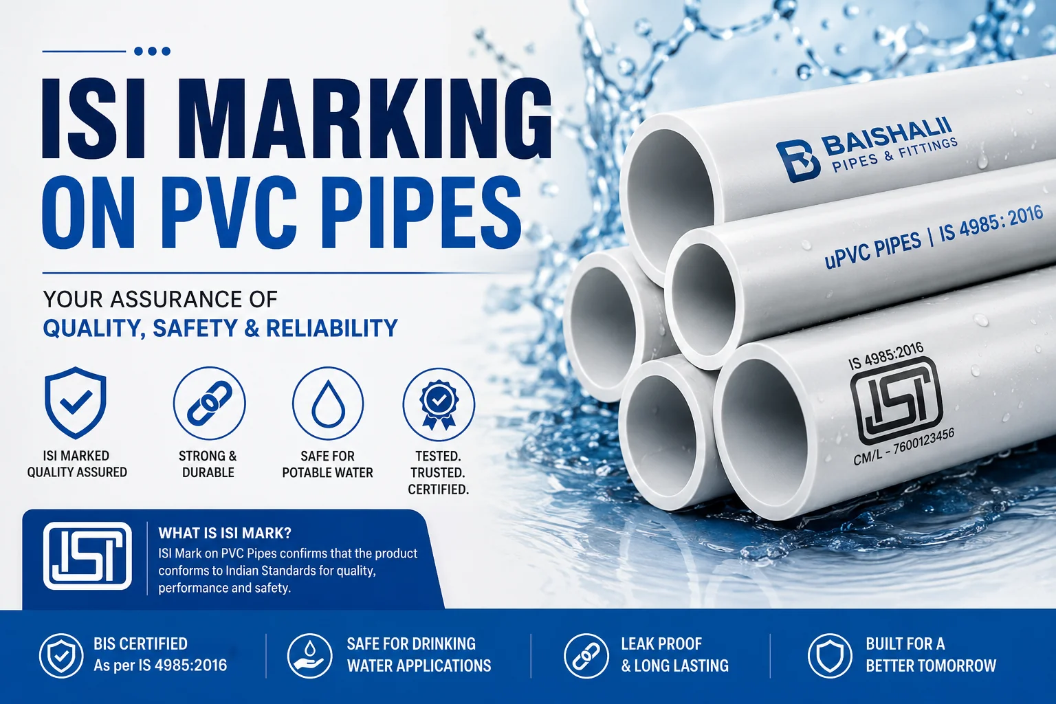 ISI Marking on PVC Pipes: What It Means and Why You Should Never Buy Without It